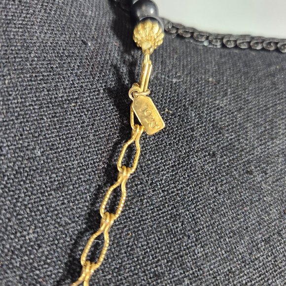 Vintage Western jewelry 1928 Beaded Pendant Necklace - Picture 4 of 7